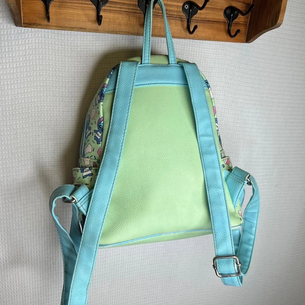 Disney Loungefly Stitch Chef Cupcake Mini Backpack‎ Green Blue